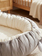 Breathable Cotton Baby Nest with Protective Bumpers
