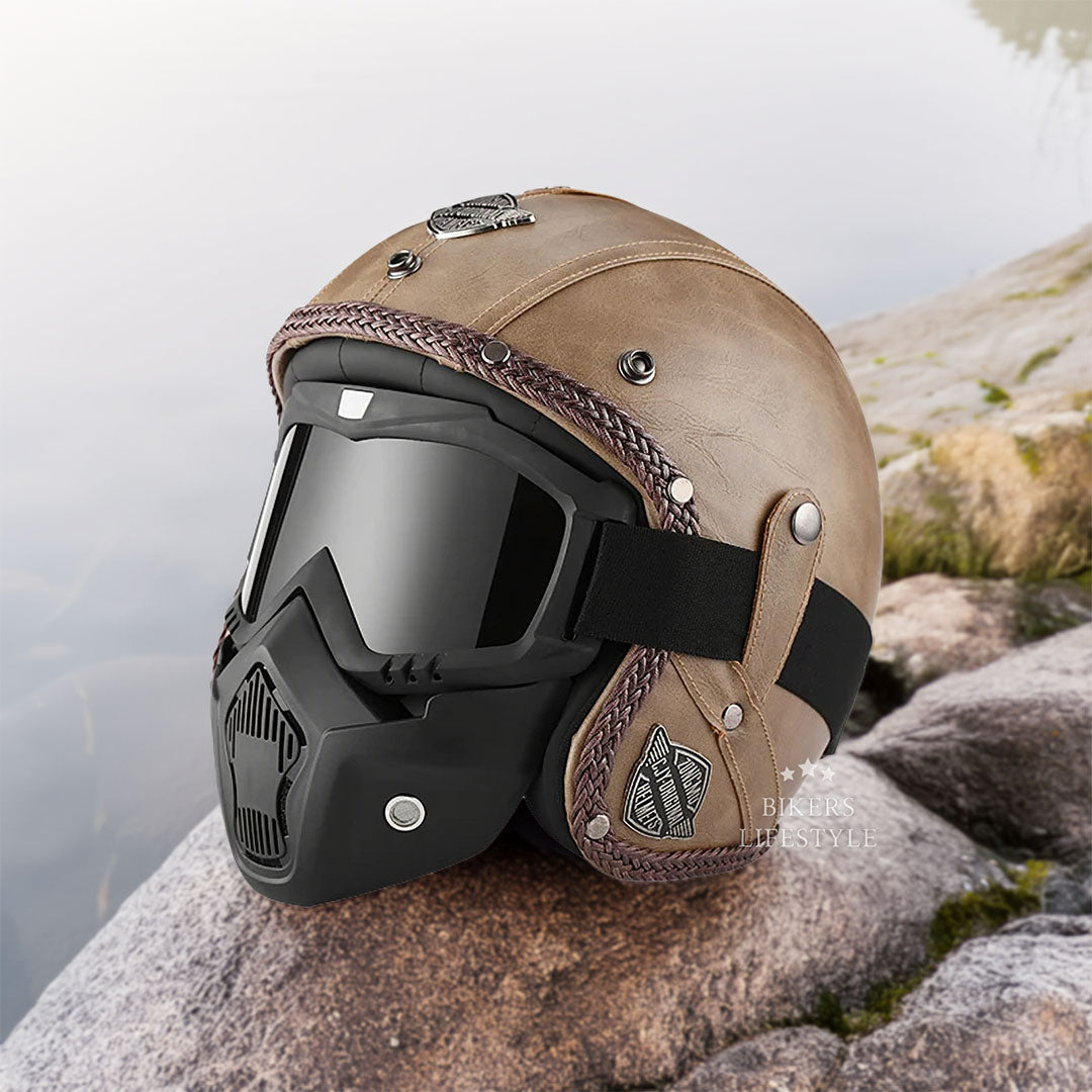 MotoJet Vintage Chopper Helmet With DOT And ECE Certification