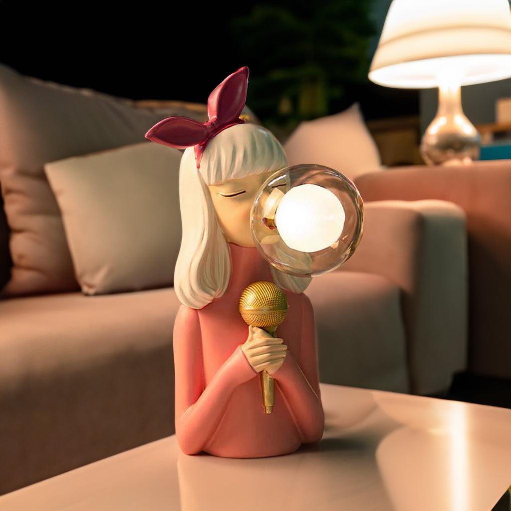LumaSprite Nightlight Statue For Kids With Bubble Lantern Theme