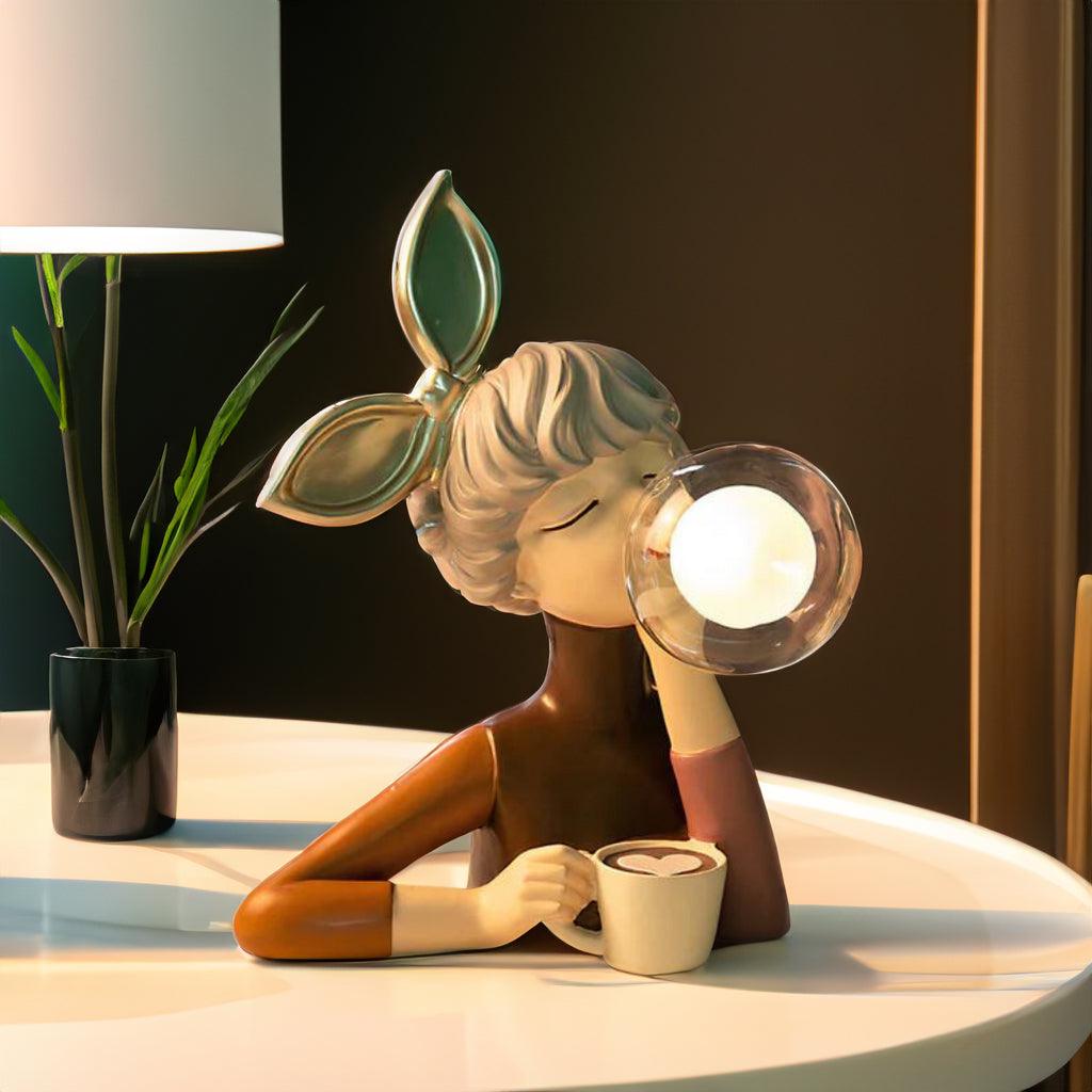 LumaSprite Nightlight Statue For Kids With Bubble Lantern Theme