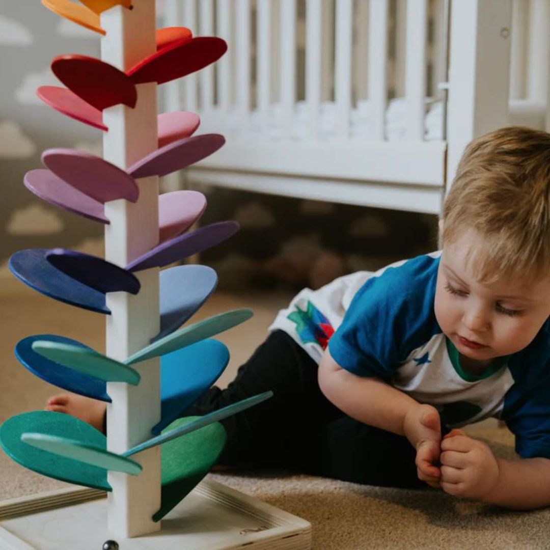 AuroraVale Prism Marble Tower With Wooden Tree Sound For Kids