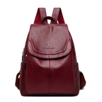 Vintage Leather Women's Backpack - Isabella