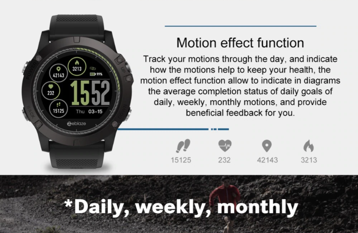 RidgeTech Rugged Tactical Smartwatch Built For Tough Environments