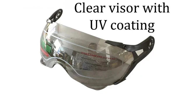 Casco Retro NovaStride con Visiera a Bolle e ABS Leggero