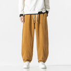 Casual Corduroy Pants Drawstring Waist For Daily Wear