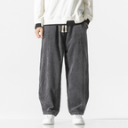Casual Corduroy Pants Drawstring Waist For Daily Wear