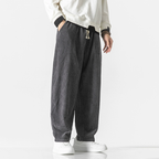 Casual Corduroy Pants Drawstring Waist For Daily Wear