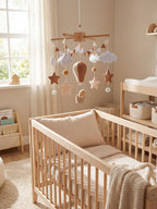 Compact Wooden Baby Mobile & Support Arm Set