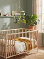 Minimalist Wooden Baby Crib Mobile with Arm