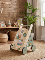 Compact Nordic Design Wooden Baby Walker