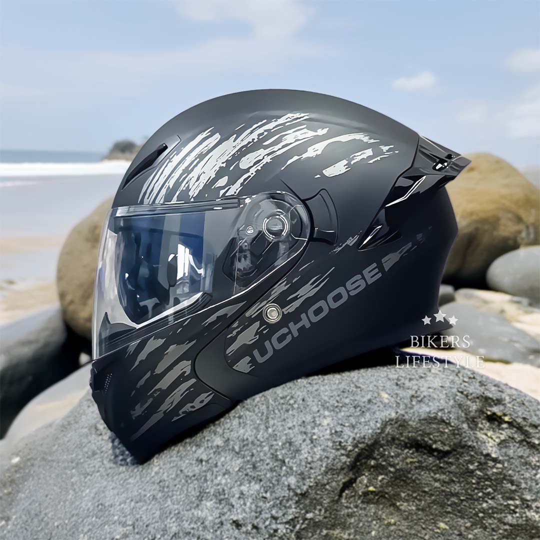 Casco FlipGuard Aprobado por DOT con Doble Lente para Motociclistas