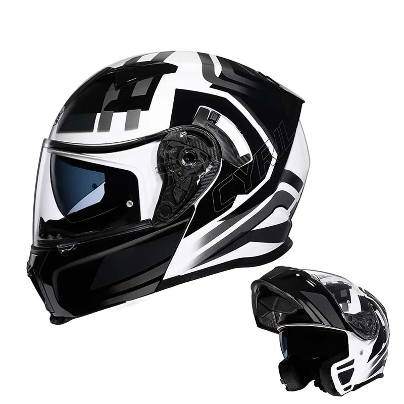 Casco modulare con doppia visiera ribaltabile, certificazione DOT ed ECE e fodera removibile