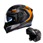 Casco modulare con doppia visiera ribaltabile, certificazione DOT ed ECE e fodera removibile