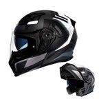 Casco modulare con doppia visiera ribaltabile, certificazione DOT ed ECE e fodera removibile