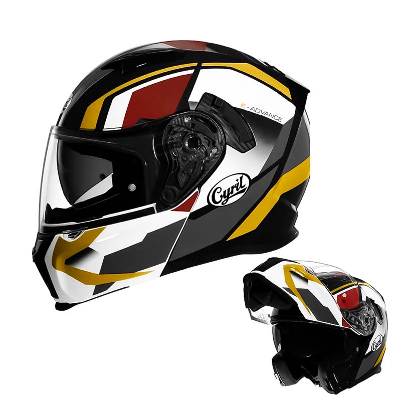 Casco modulare con doppia visiera ribaltabile, certificazione DOT ed ECE e fodera removibile