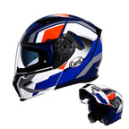 Casco modulare con doppia visiera ribaltabile, certificazione DOT ed ECE e fodera removibile