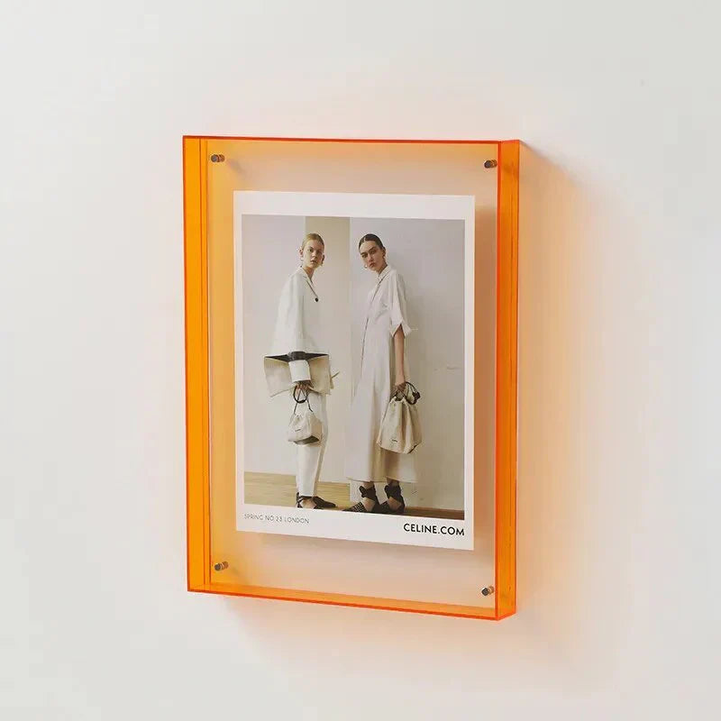 NovaGlass Coloured Clear Acrylic Photo Frame For Wall Display