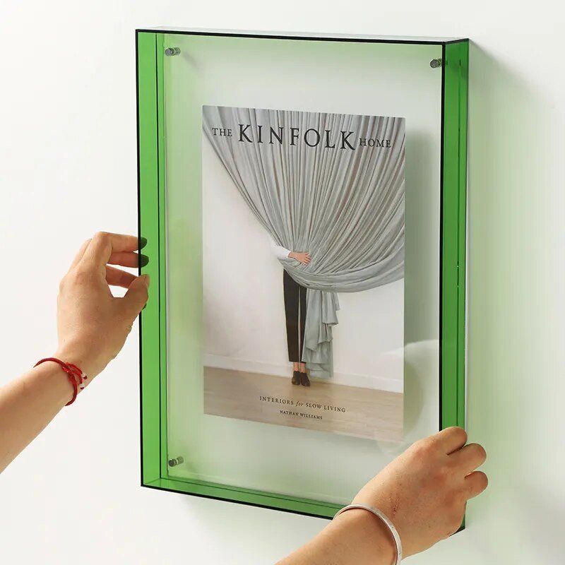 NovaGlass Coloured Clear Acrylic Photo Frame For Wall Display