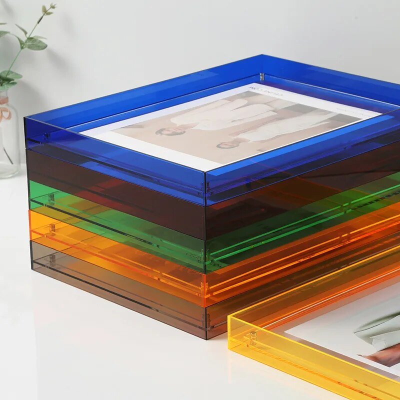 NovaGlass Coloured Clear Acrylic Photo Frame For Wall Display