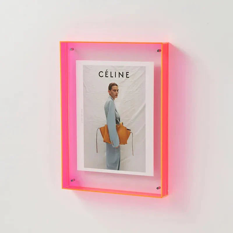 NovaGlass Coloured Clear Acrylic Photo Frame For Wall Display