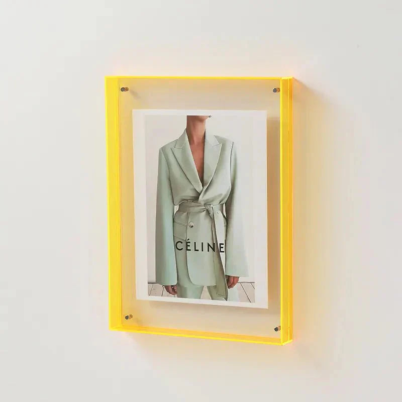 NovaGlass Coloured Clear Acrylic Photo Frame For Wall Display