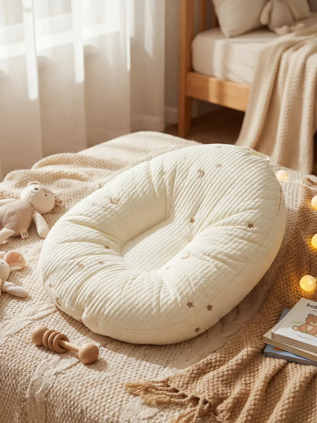 Quilted Nursing Pillow for Comfortable Feeding