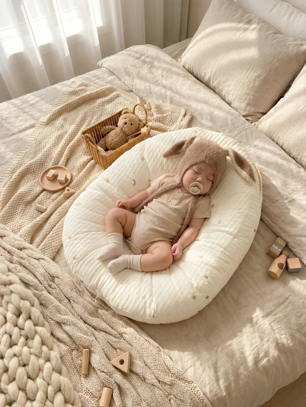 Quilted Nursing Pillow for Comfortable Feeding