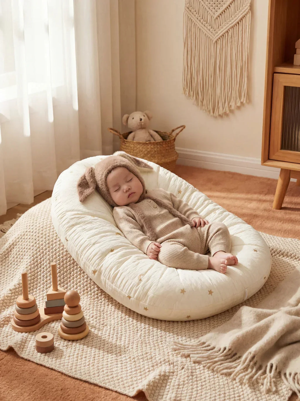 Quilted Nursing Pillow for Comfortable Feeding