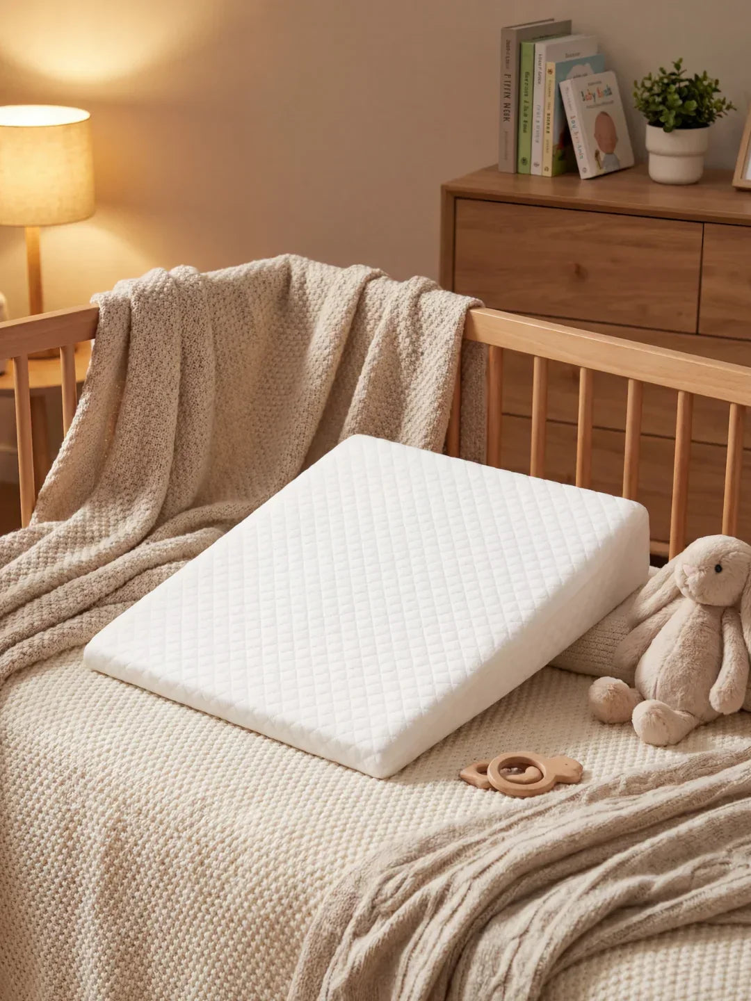 Memory Foam Baby Wedge Cushion with Washable Cover
