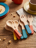 Set Makan Malam Mainan Berpura-pura Kayu untuk Bayi dan Kanak-kanak Kecil