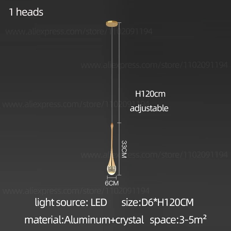 Gilded Teardrop Ceiling Light For Living Areas Home Use
