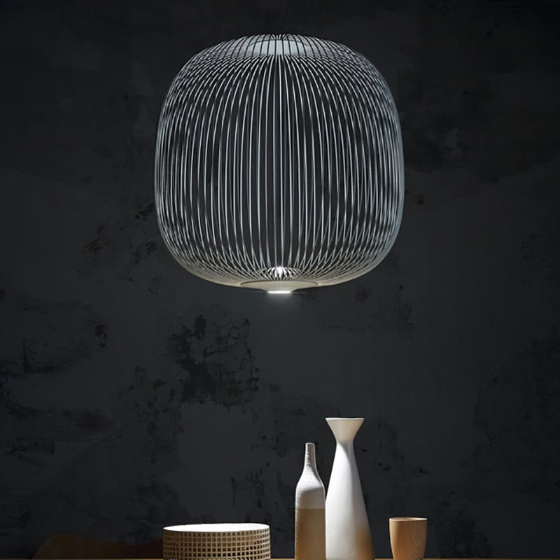 AeroSpire Spoke Lamp Pendant With Kaleidoscopic Shade