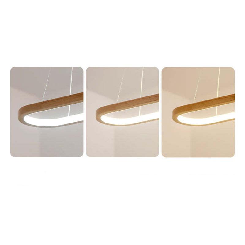 Lámpara colgante LED LumaWood con acabado en madera y sutiles detalles metálicos