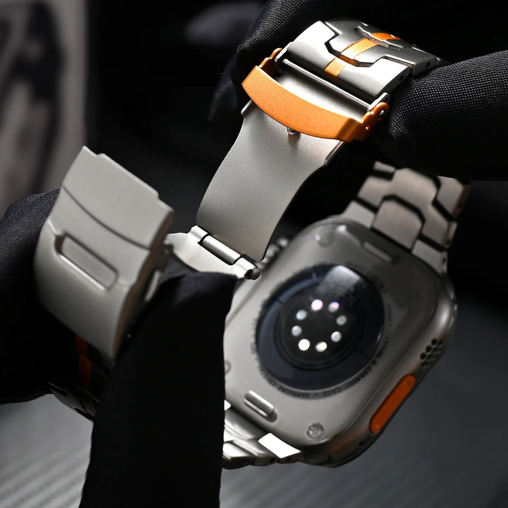Tali Jam Apple Veralis Titanium Dengan Klip Hipoalergenik