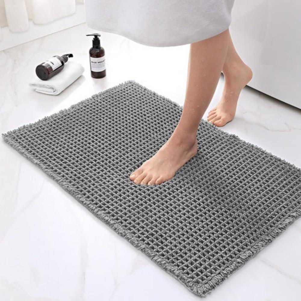 Tappetino da bagno a trama waffle per uso quotidiano in bagno