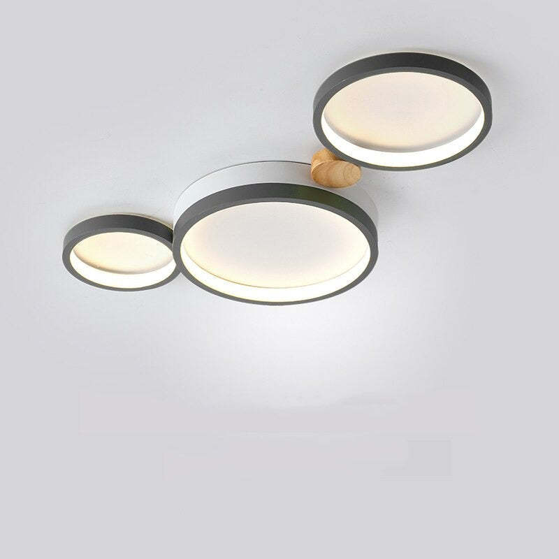 Lampa sufitowa NovaLumen biała z szarym metalem nowoczesny design