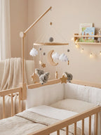 Wooden Baby Mobile – Gentle Crib Decor for Calm Sleep and Sensory Play