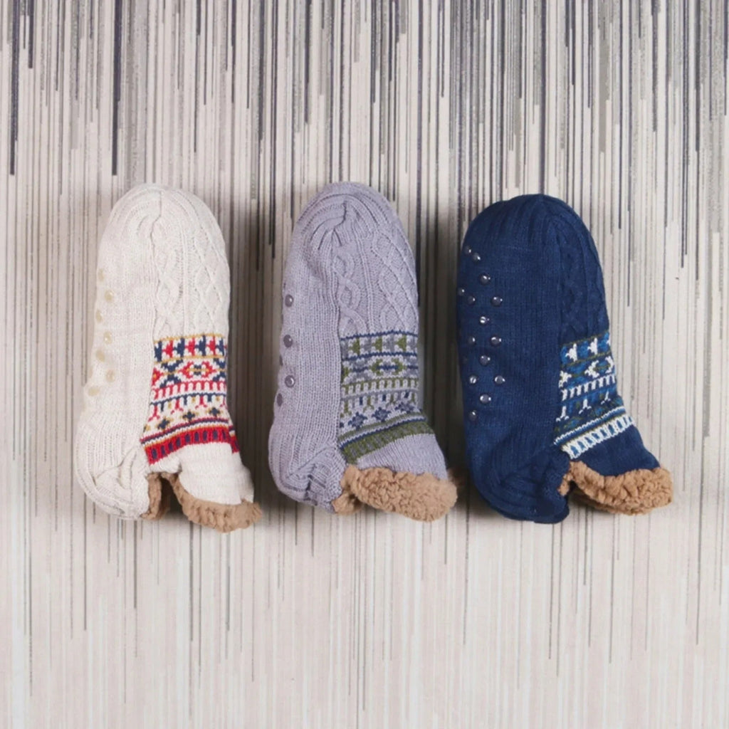 Meias LyraNest para Uso Interior no Inverno em Casa com Solas Antiderrapantes