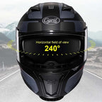 Casco modulare con doppia visiera ribaltabile, certificazione DOT ed ECE e fodera removibile