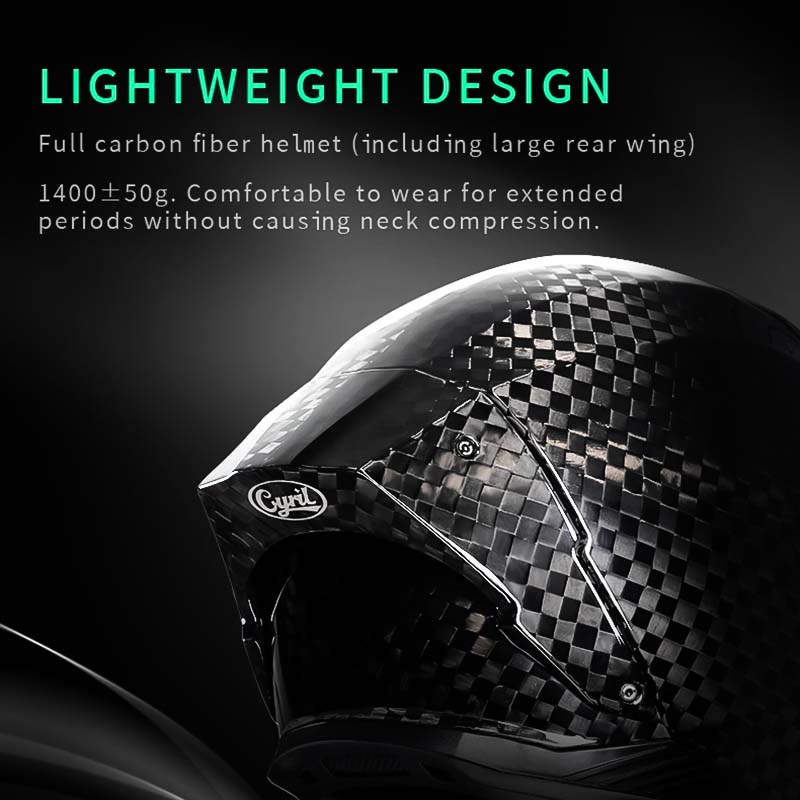 Riders Carbon Fiber Helmet, Lightweight Full Face Design, DOT ECE Approved