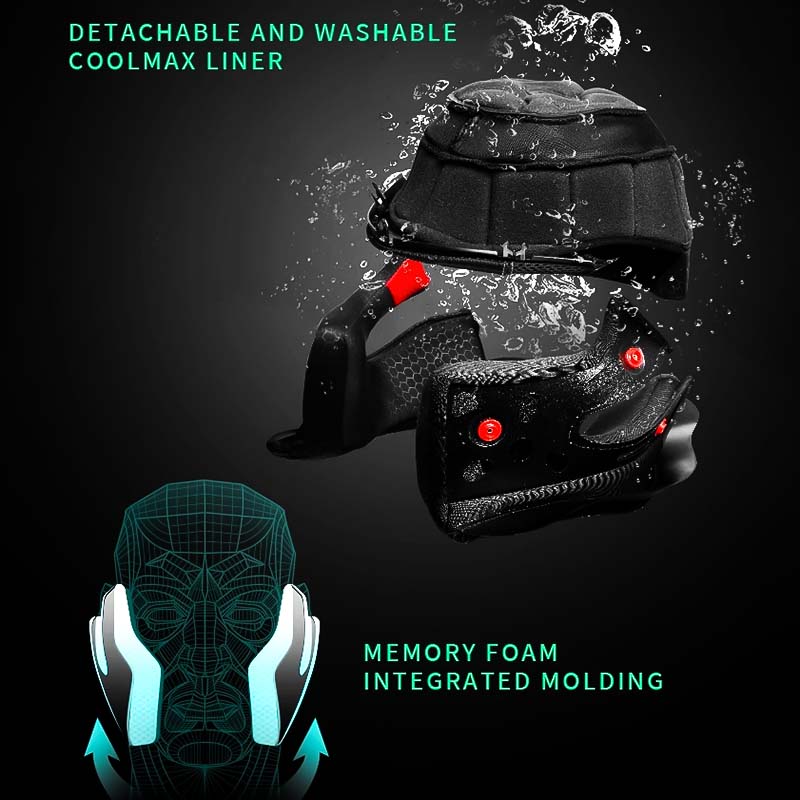 Riders Carbon Fiber Helmet, Lightweight Full Face Design, DOT ECE Approved