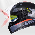 Casco modulare con doppia visiera ribaltabile, certificazione DOT ed ECE e fodera removibile