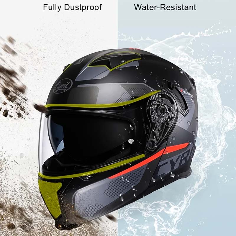 Casco modulare con doppia visiera ribaltabile, certificazione DOT ed ECE e fodera removibile