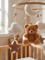 Compact Wooden Baby Mobile & Support Arm Set