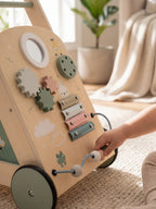 Compact Nordic Design Wooden Baby Walker