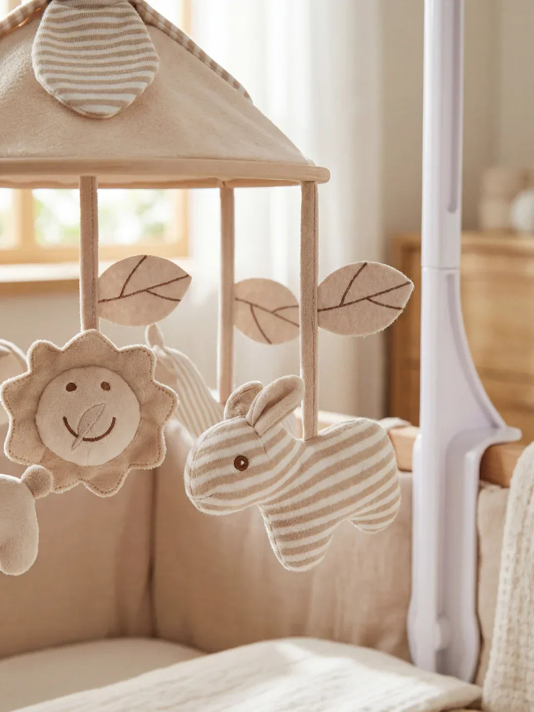Soothing Wooden Baby Musical Mobile & Support Arm