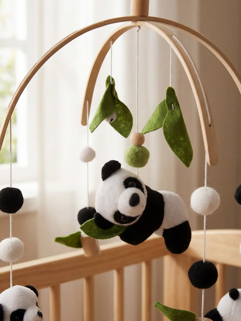 Compact Wooden Baby Mobile & Support Arm Set