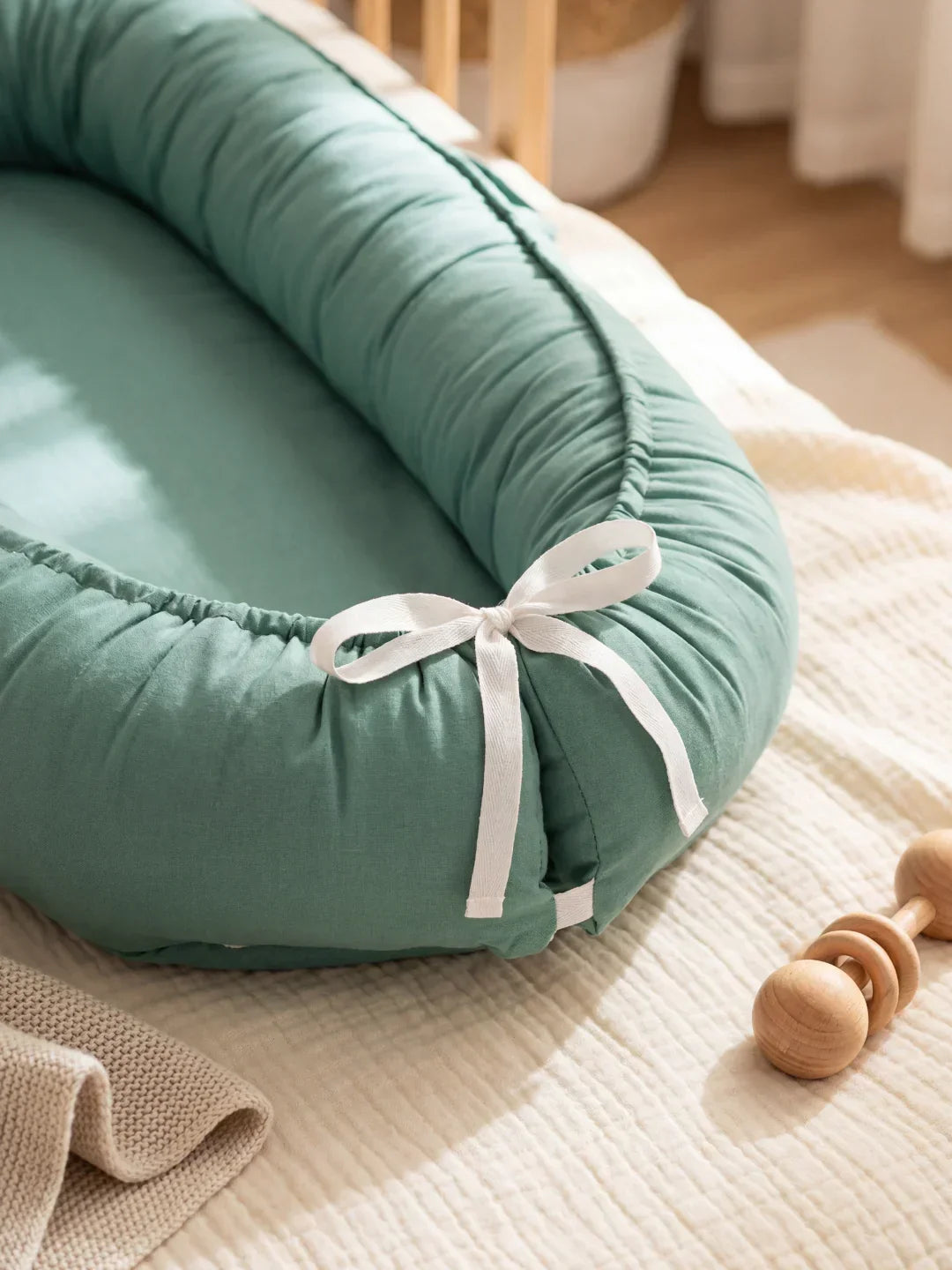 Soothing Cotton Baby Nest for Crib Transition