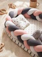 Breathable Bionic Baby Nest with Braided Bumper