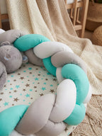 Breathable Bionic Baby Nest with Braided Bumper